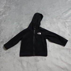 The North Face Hoodie Jacket Infant Boys 6-12M Black Full Zip Embroidered Logo